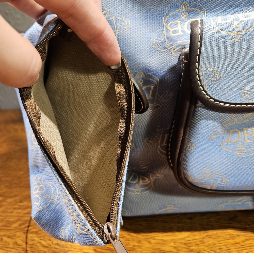 Dooney & Bourke East/West Denim Shoulder Bag NWT 5 Piece - Picture 12 of 15